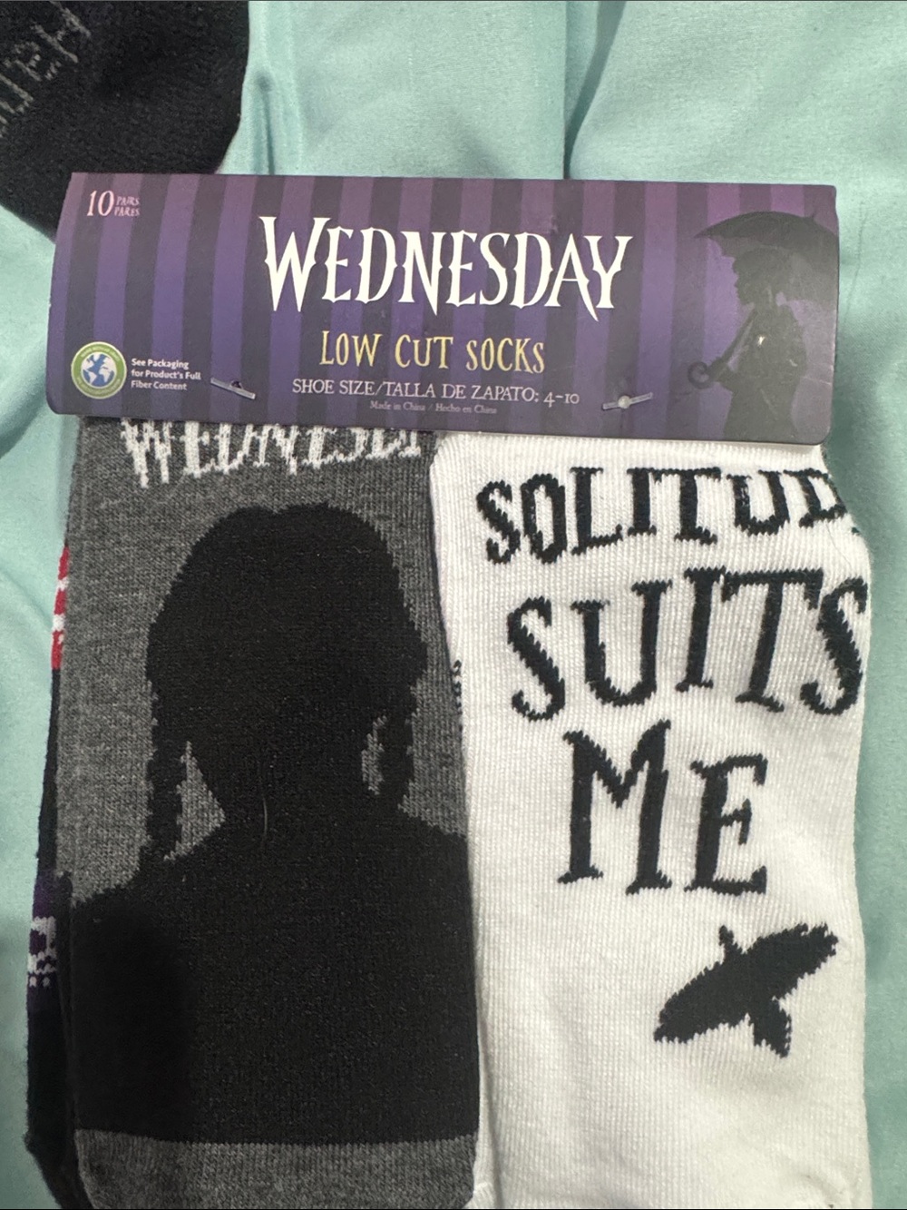 Low Cut Socks – Black, Gray & White WEDNESDAY